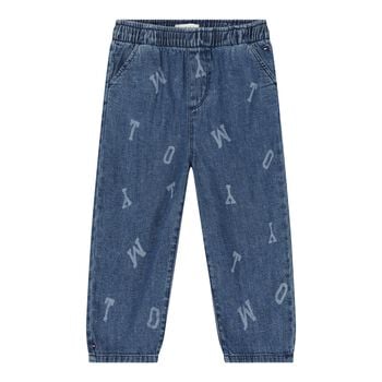 Baby Boys Denim Blue Logo Jeans