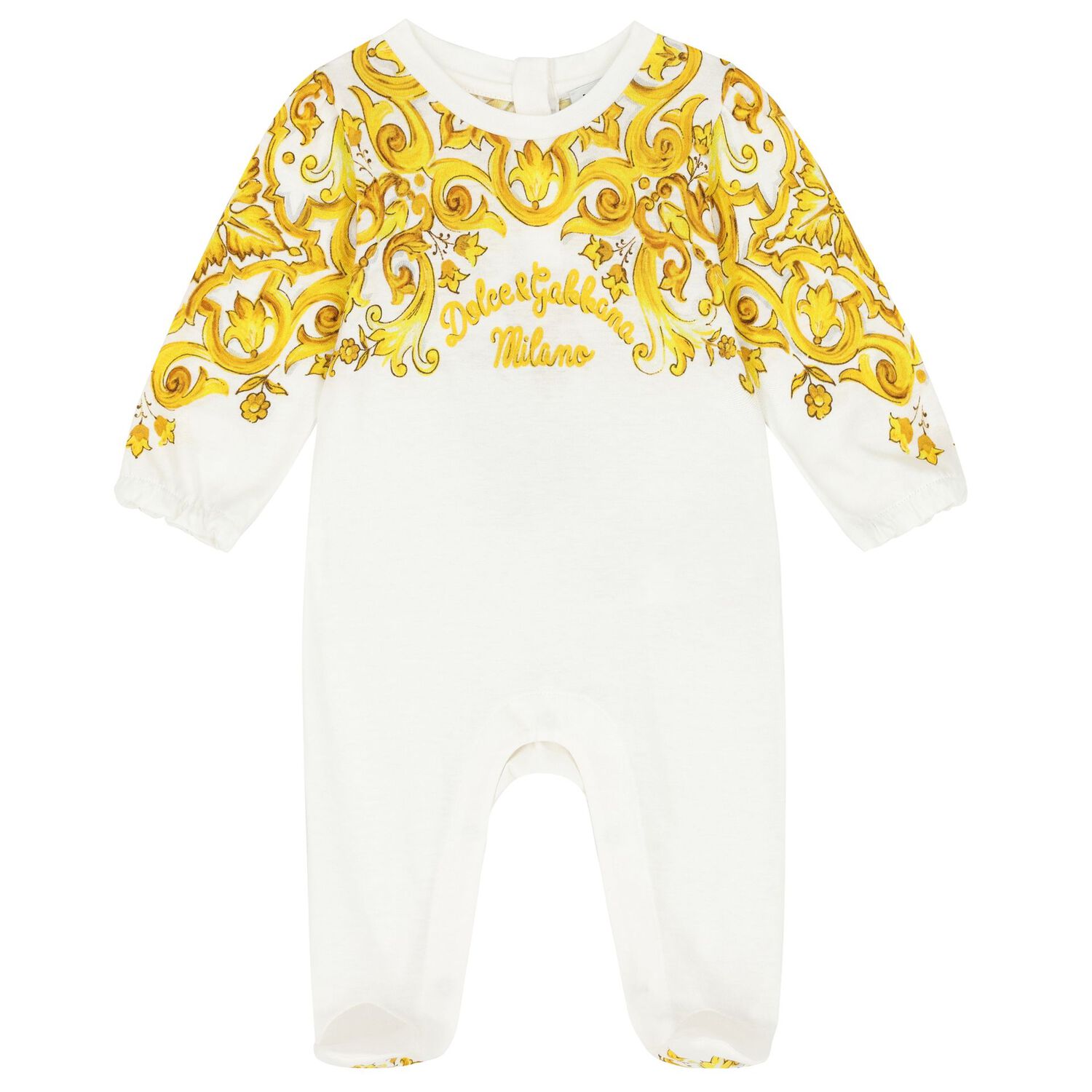 Baby Girls White & Yellow Majolica Babygrow Gift Set, 1, hi-res