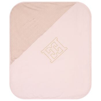 Baby Girls Pink & Gold Logo Blanket