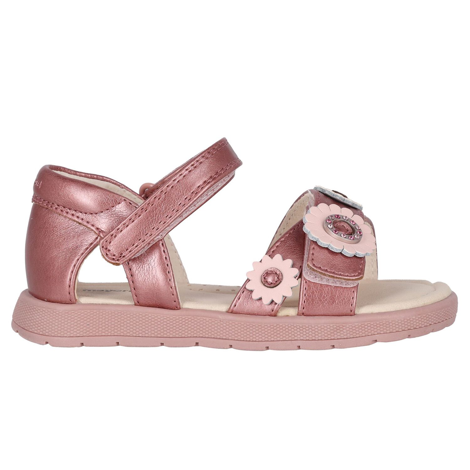 Younger Girls Pink Flower Sandals, 3, hi-res image number null