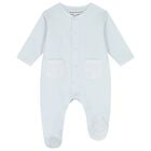 Baby Boys Blue Logo Babygrow Set, 4, hi-res