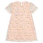 Girls Pink Logo Sequin Dress, 2, hi-res