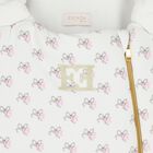 Baby Girls White Logo Bow Nest, 1, hi-res