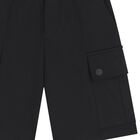 Boys Black Logo Shorts, 1, hi-res