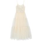 Girls Ivory Embellished Tulle Dress, 1, hi-res