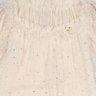 Girls Beige Embellished Tulle Myrtisa Dress, 1, hi-res