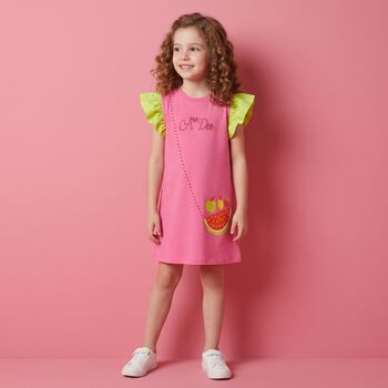 Girls Pink Logo Crossbody Bag Dress