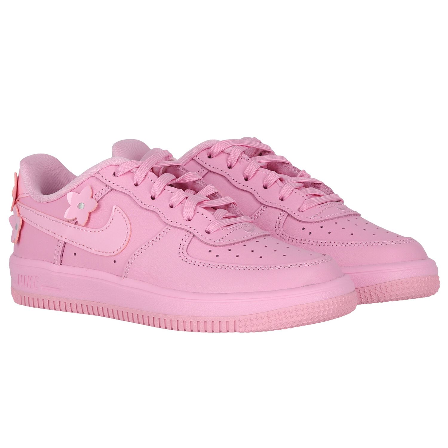 Girls Pink Logo Force 1 Low Trainers, 1, hi-res