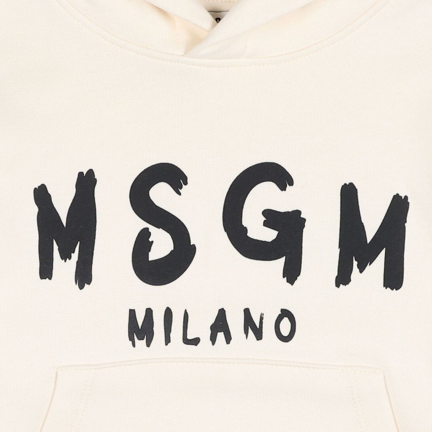 Ivory & Black Logo Hooded Top, 1, hi-res