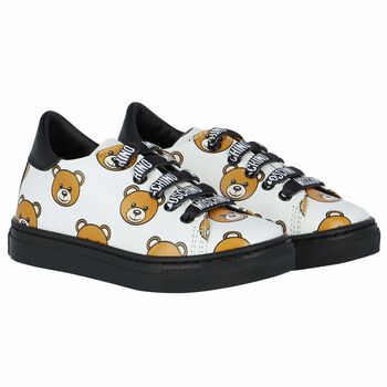 White Teddy Bear Logo Trainers