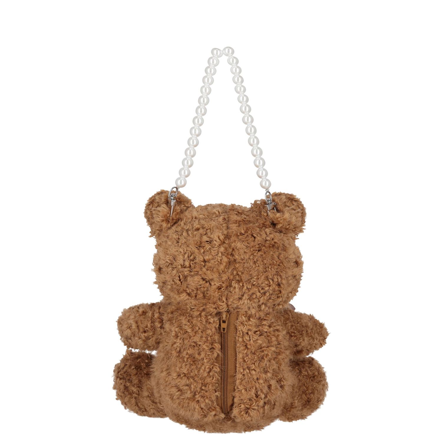 Girls Brown Teddy Bear Handbag, 1, hi-res