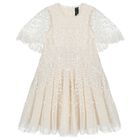 Girls Ivory Sequin & Tulle Dress, 1, hi-res