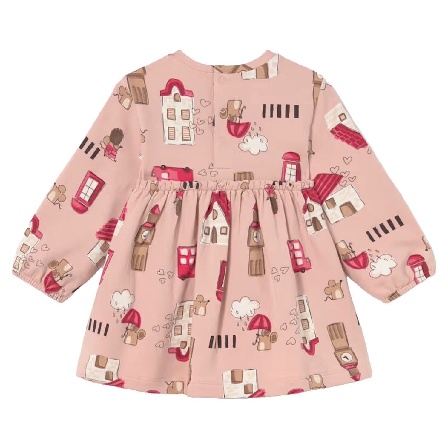 Younger Girls Pink Dress, 1, hi-res