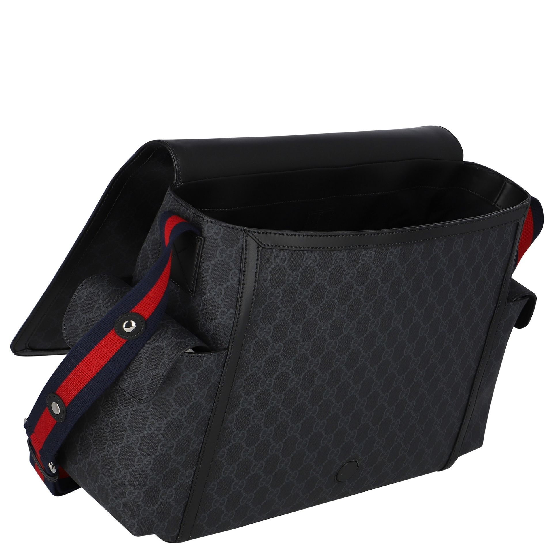 Gucci Black GG Supreme Baby Changing Bag | Junior Couture USA