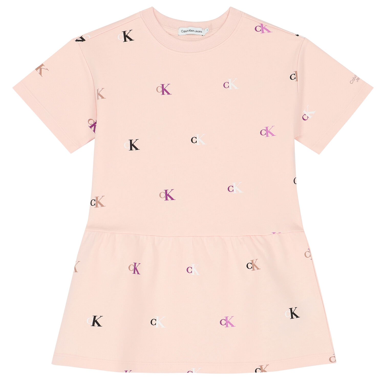 Girls Pink Logo Dress, 1, hi-res image number null