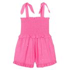 Girls Pink Sequin Playsuit, 1, hi-res
