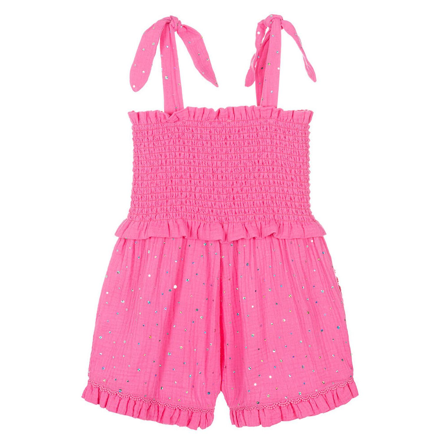 Girls Pink Sequin Playsuit, 1, hi-res image number null