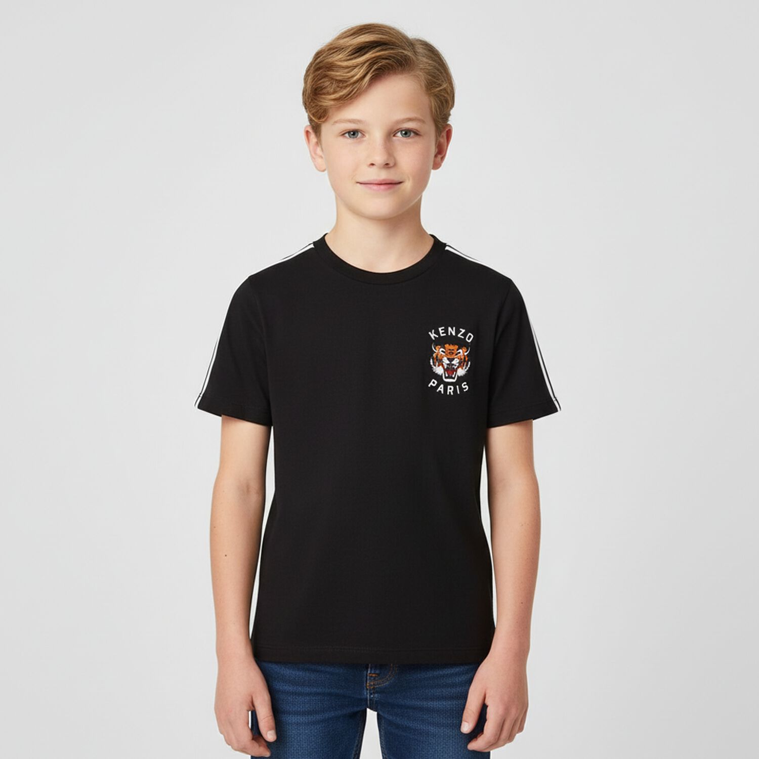 Black Tiger Logo T-Shirt, 1, hi-res image number null