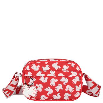 Girls Red & White Dove Bag ( 19cm )