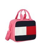 Girls Pink Canvas Logo Lunch Bag ( 28cm ), 2, hi-res