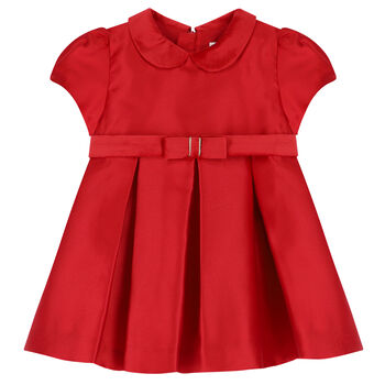 Younger Girls Red Bow Dress