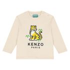 Younger Ivory Tiger Logo Long Sleeve Top, 1, hi-res