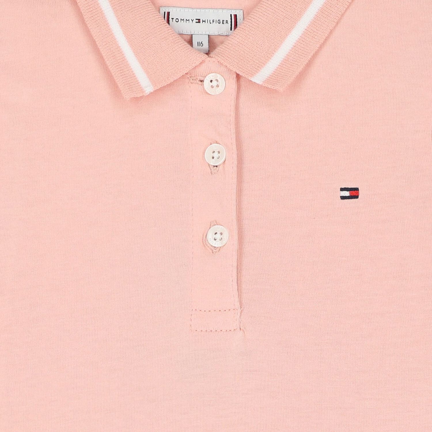 Girls Pink Cotton Broderie Polo Dress, 1, hi-res image number null