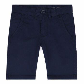 Boys Navy Cotton Shorts