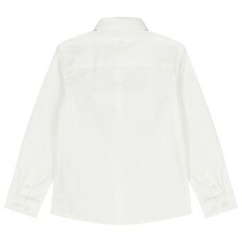 قميص اولاد بالشعار باللون الابيض 