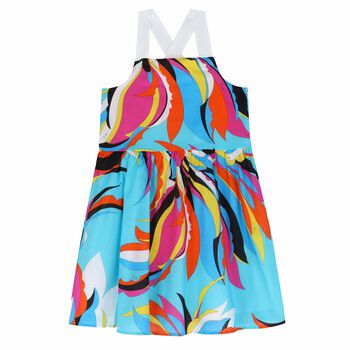 Girls Multi-colored Cotton Dress