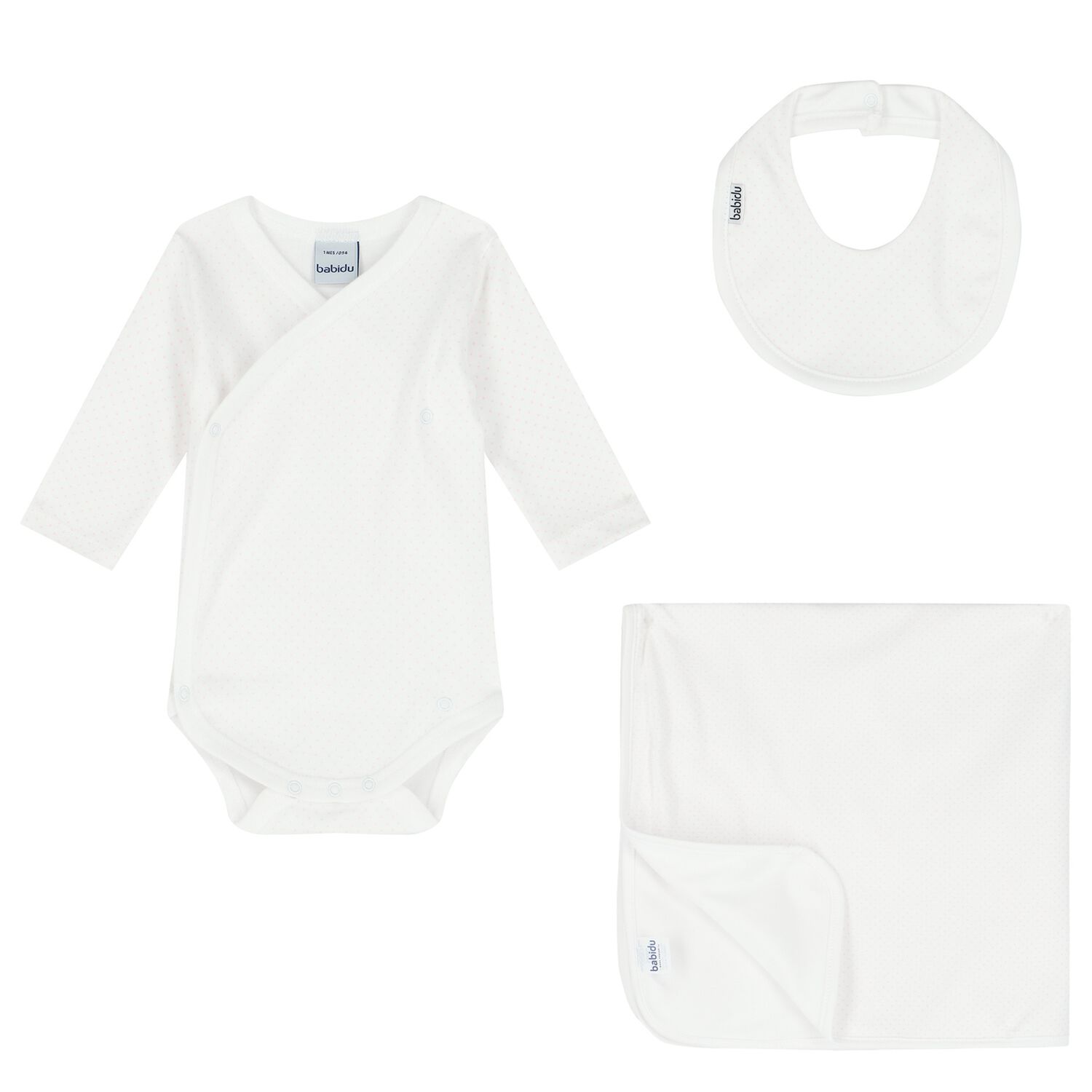 Girls White & Pink Dots Baby Gift Set, 2, hi-res image number null