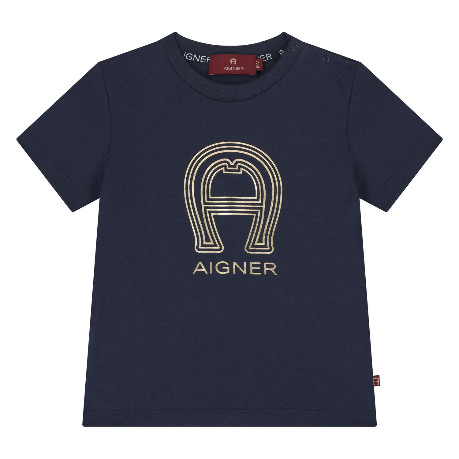 Younger Boys Navy Blue Logo T-Shirt, 3, hi-res image number null