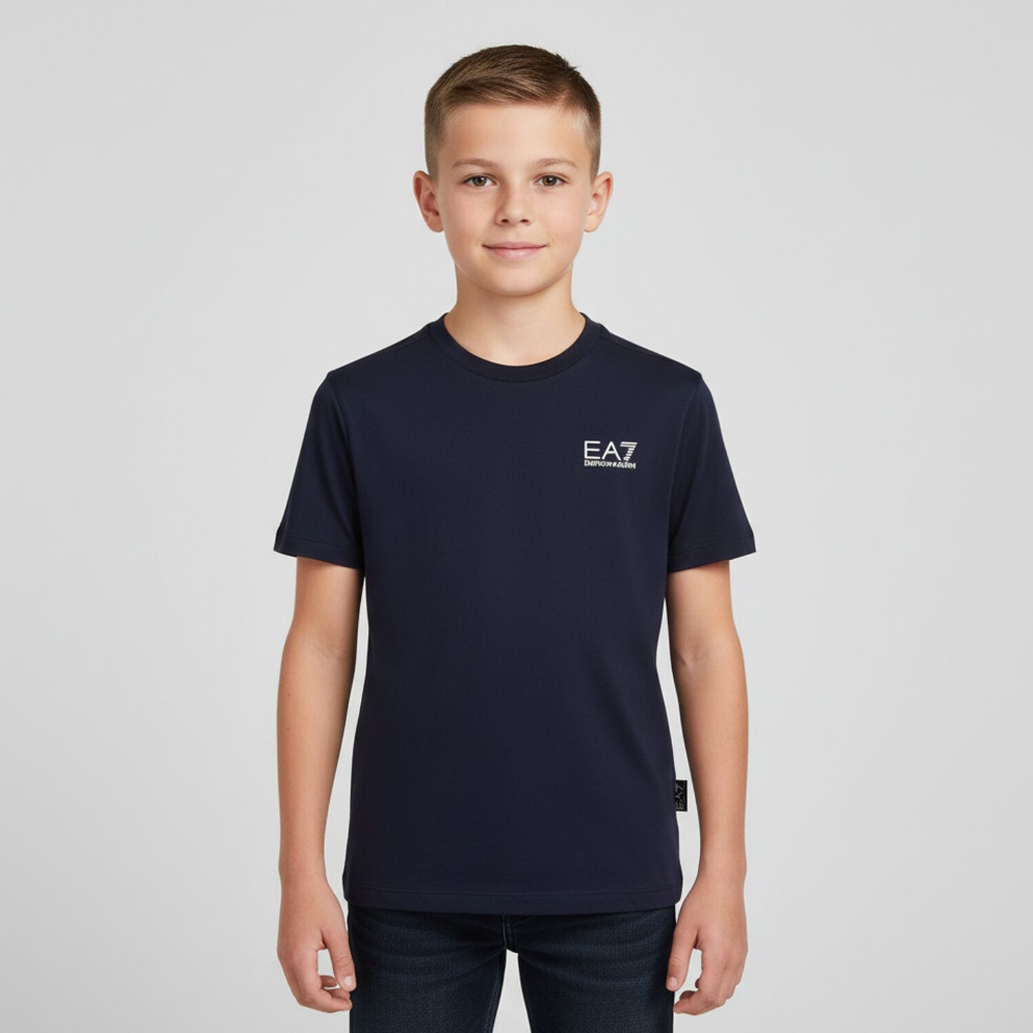 Boys Navy Blue Logo T-Shirt, 3, hi-res image number null
