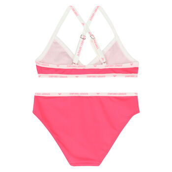 Girls Pink Logo Bikini