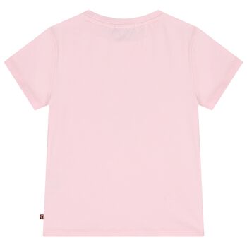 Girls Pink Necklace Logo T-Shirt