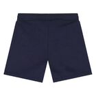 Younger Boys Navy Blue Logo Shorts, 1, hi-res