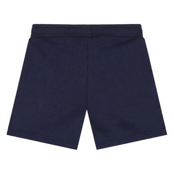 Younger Boys Navy Blue Logo Shorts