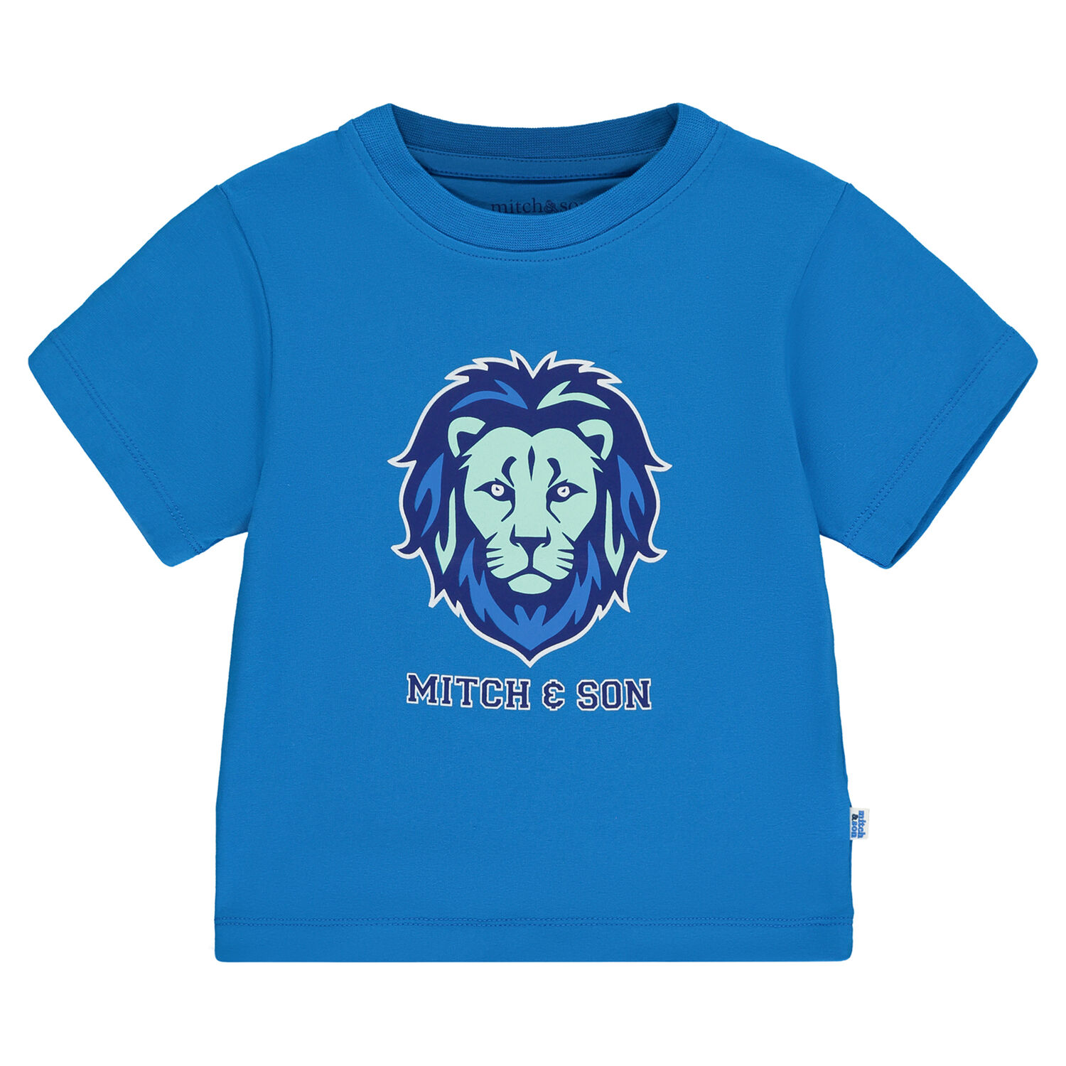 Boys Blue & Navy Logo Short Set, 1, hi-res