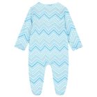 Baby Boys Blue Zig Zag Babygrow Gift Set , 1, hi-res