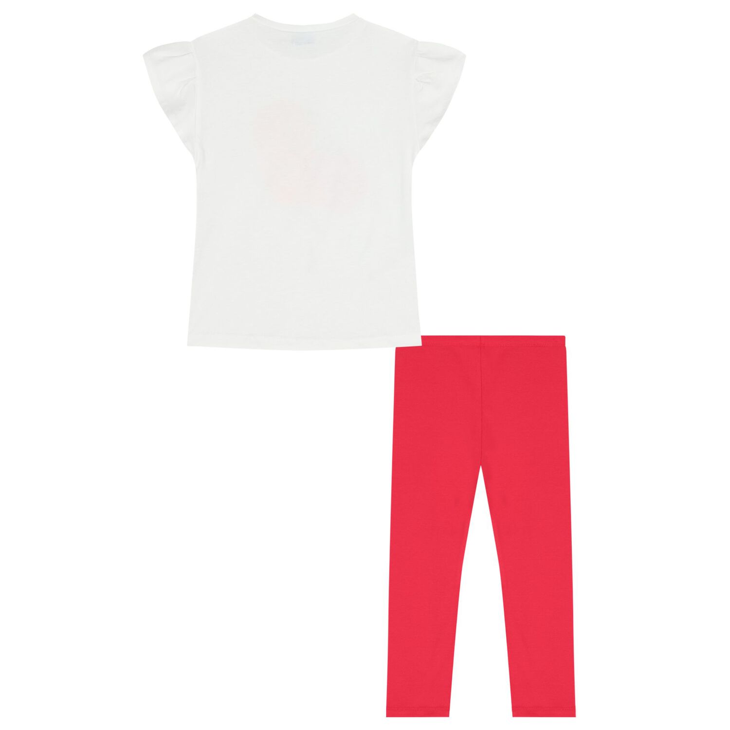 Girls White & Pink Leggings Set, 1, hi-res