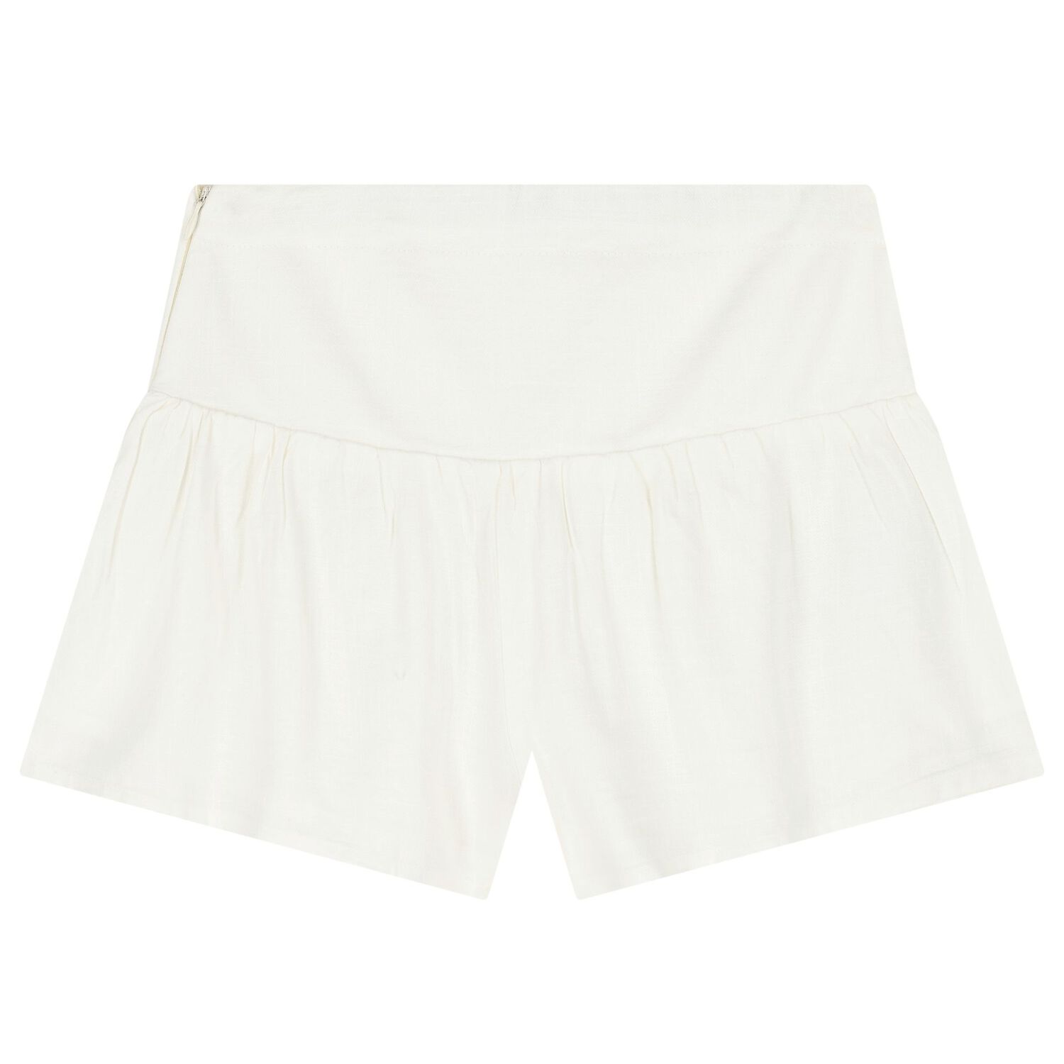 Girls White Flower Shorts Set, 2, hi-res