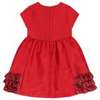 Girls Red Ruffled Dress, 1, hi-res