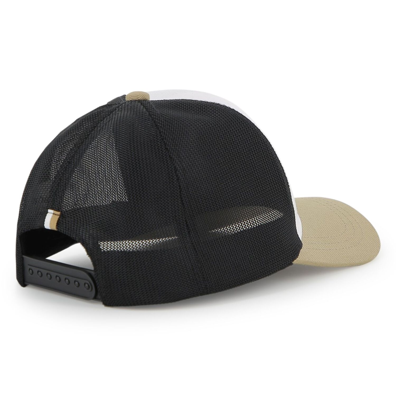 Boys White, Black & Beige Logo Cap, 1, hi-res