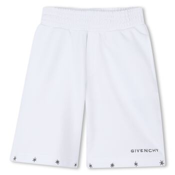 Boys White Logo Shorts