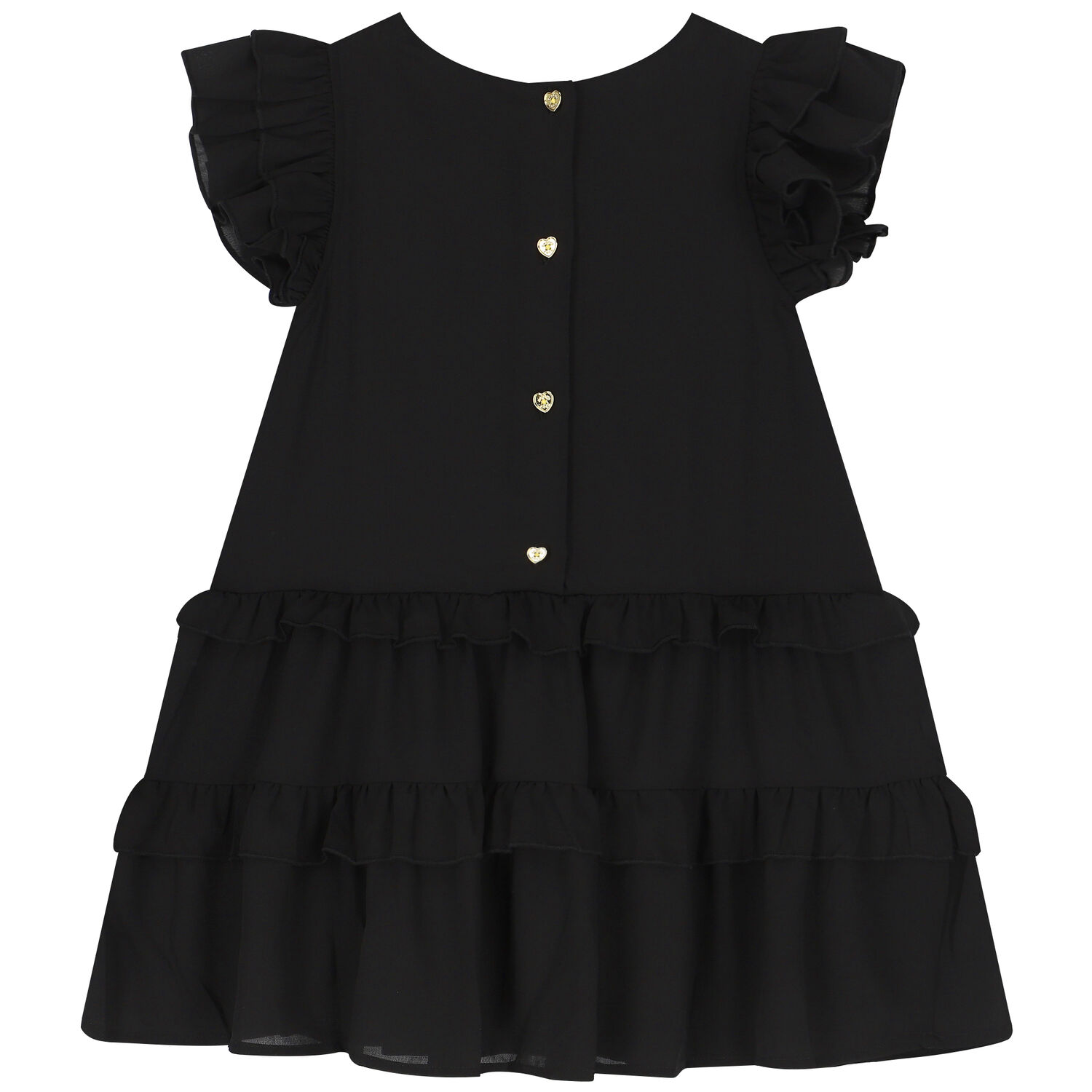 Girls Black Bow Dress, 1, hi-res image number null