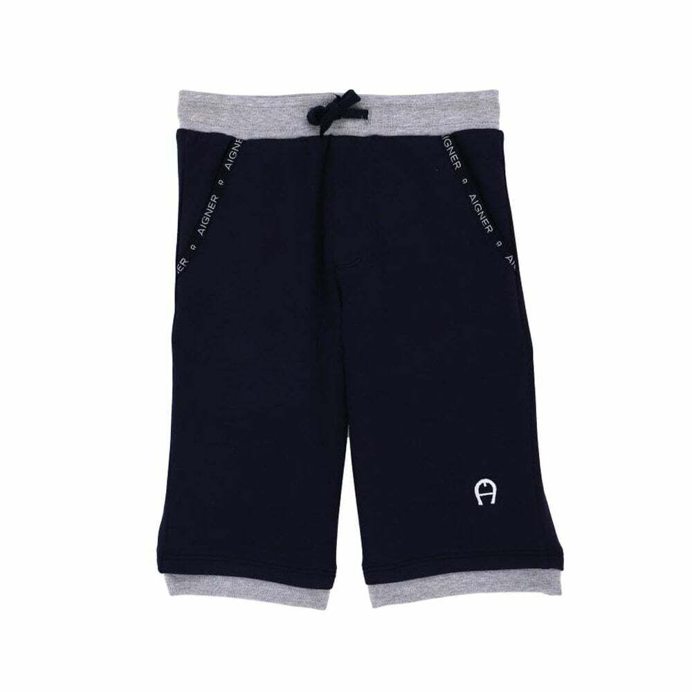 Boys navy jersey shorts shop