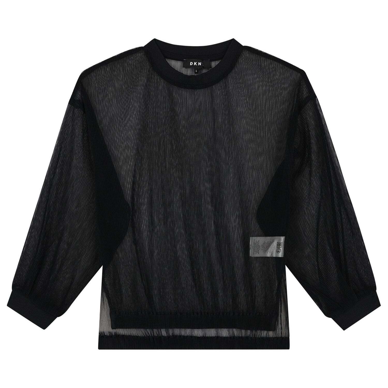 Girls Black & White Logo Top, 1, hi-res