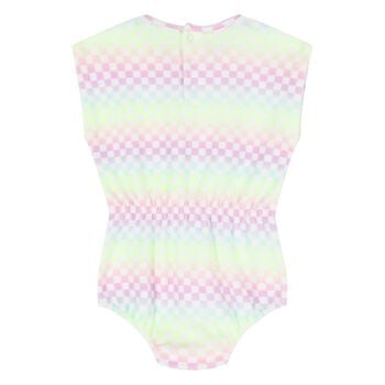 Younger Girls Multi-Coloured Checkered Playsuit