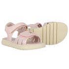 Girls Pink Logo Sandals, 1, hi-res
