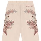 Girls Beige Floral Trousers, 1, hi-res